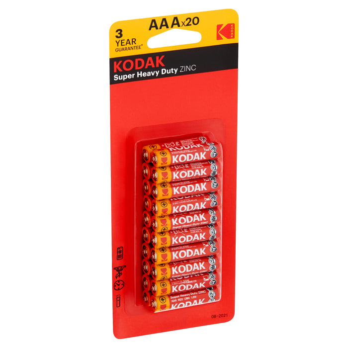 Kodak Super Heavy Duty Zinc AAA (20) Batteries