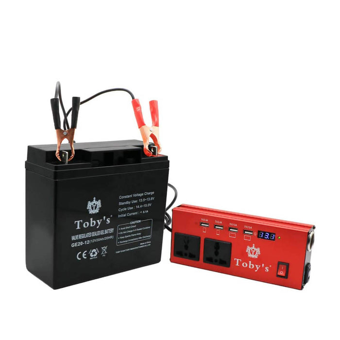 Camping 20A Rechargeable Battery with Inverter 12V-220V