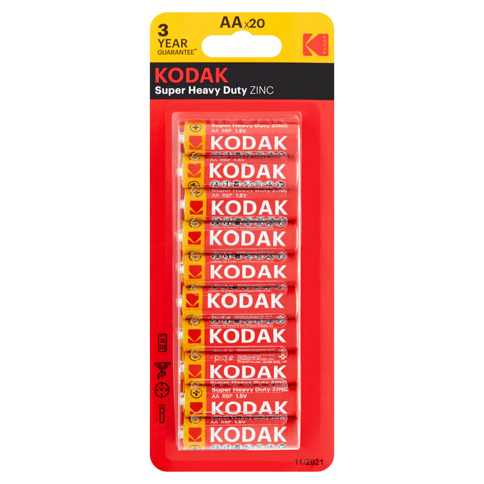 Kodak Super Heavy Duty Zinc AA (20) Batteries