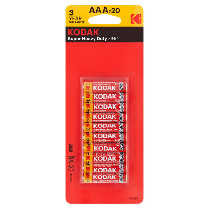 Kodak Super Heavy Duty Zinc AAA (20) Batteries